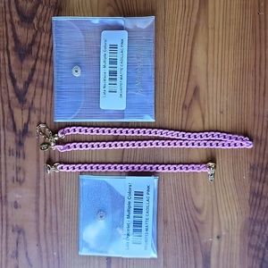 BAR by Alexa Rae Lala Necklace & Bracelet.  Matte Pink Cadillac. Melania Clara.